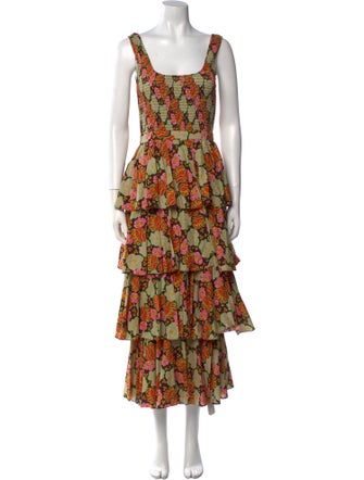 RHODE Floral Print Long Dress