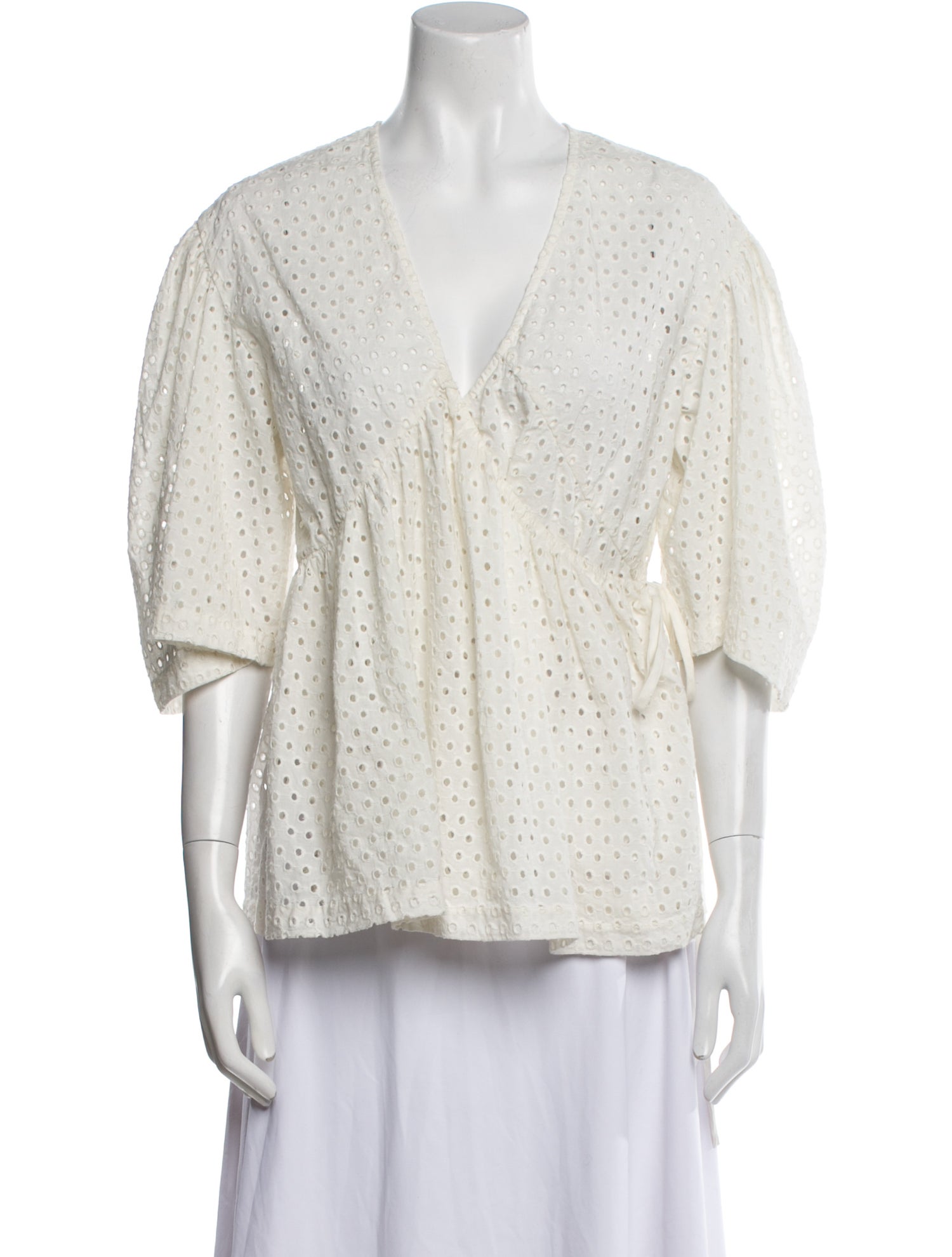 RHODE Patterned V-Neck Blouse