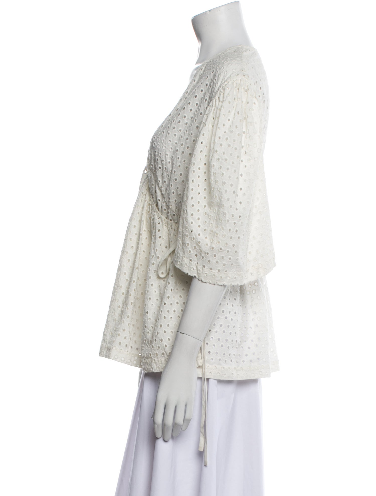 RHODE Patterned V-Neck Blouse