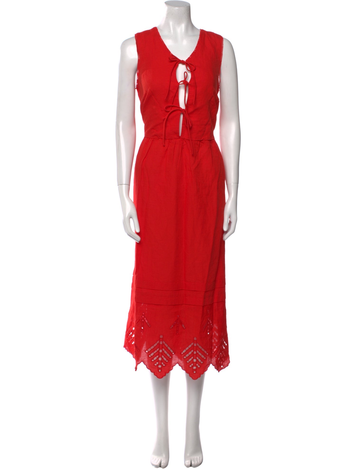 RHODE V-Neck Long Dress