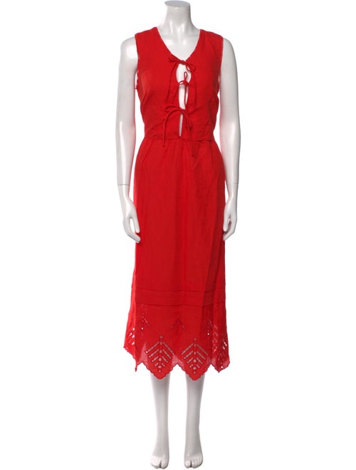 RHODE V-Neck Long Dress