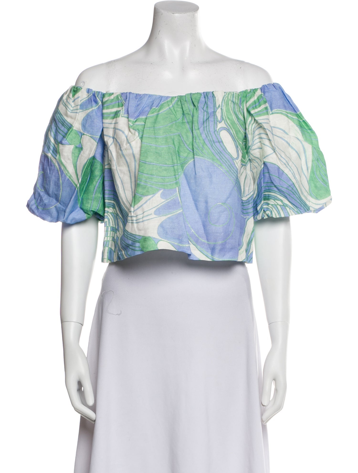 RHODE Linen Printed Crop Top w/ Tags