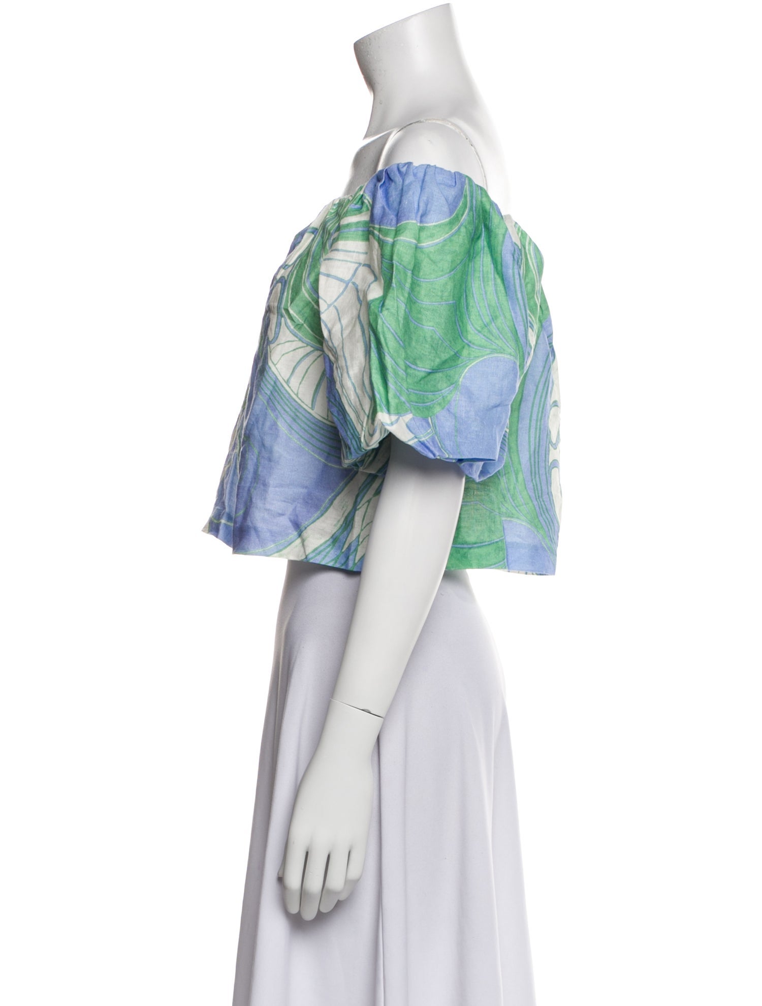 RHODE Linen Printed Crop Top w/ Tags