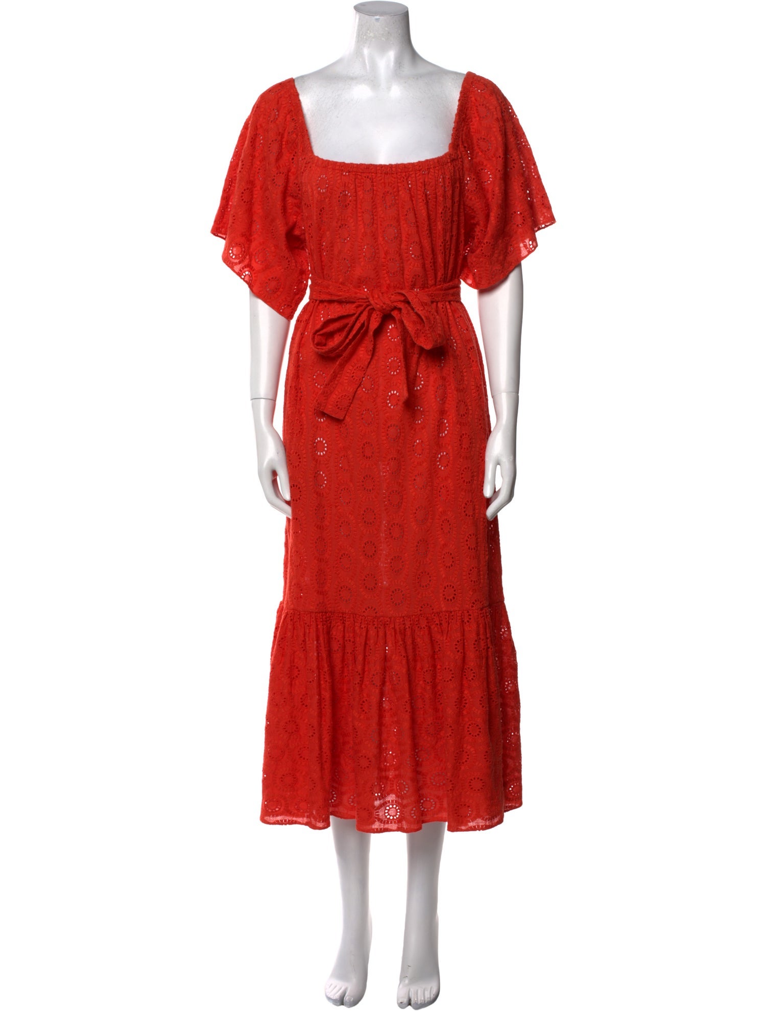 RHODE Square Neckline Long Dress