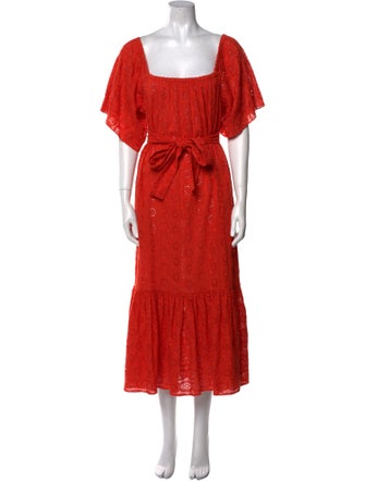 RHODE Square Neckline Long Dress