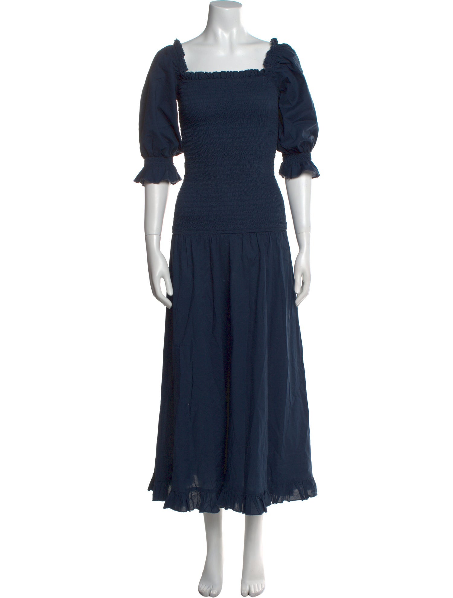 RHODE Square Neckline Long Dress