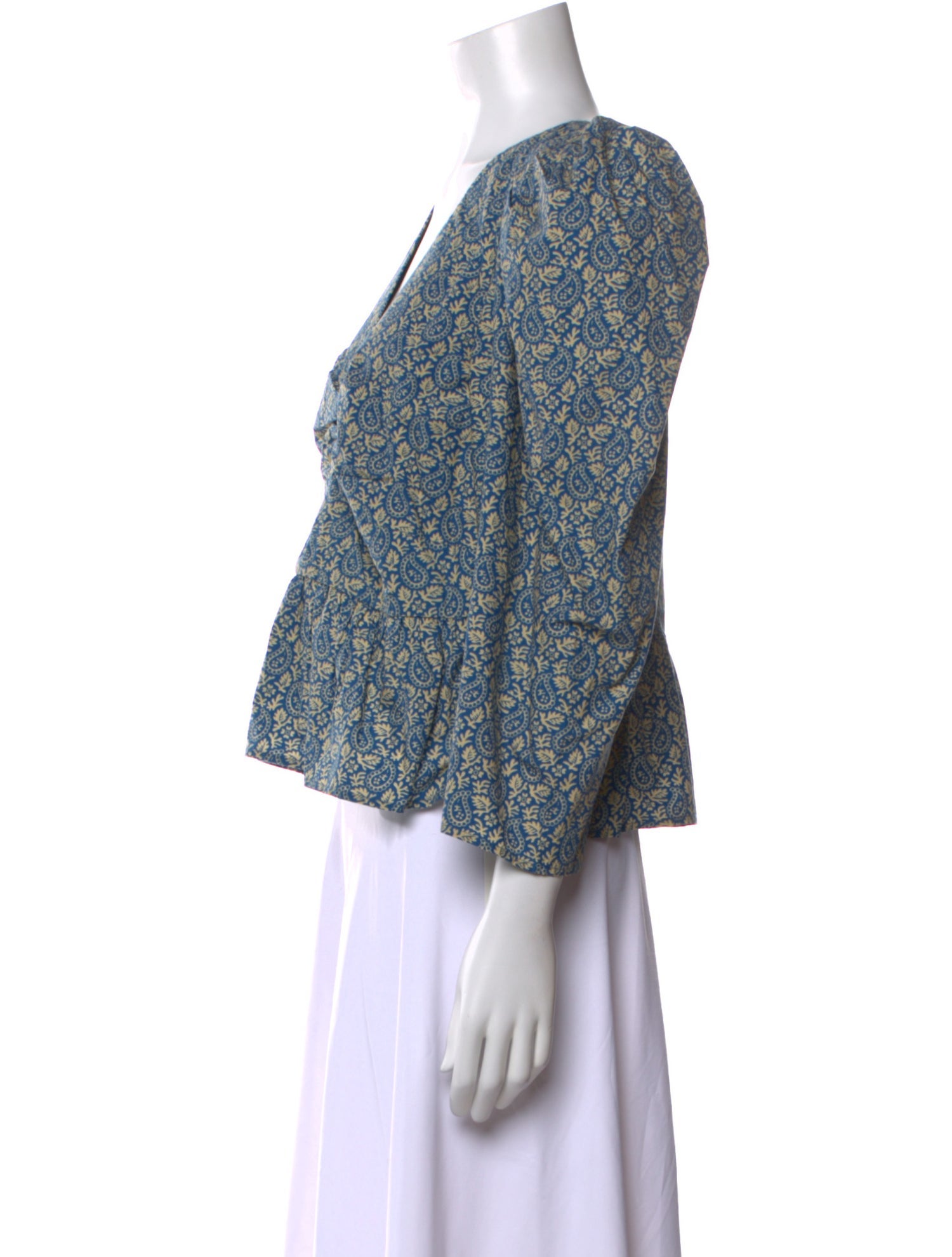 RHODE Printed Plunge Neckline Crop Top