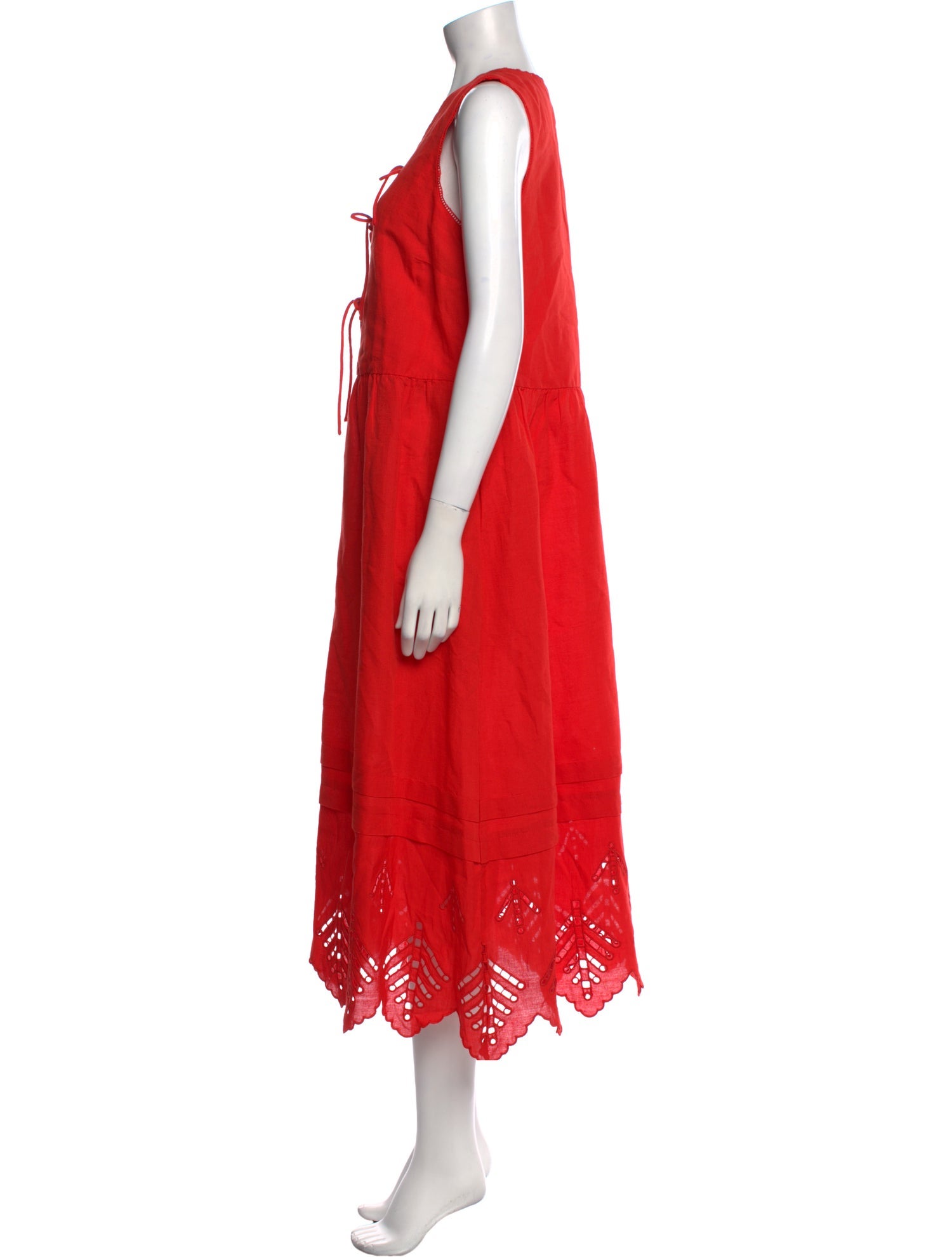 RHODE V-Neck Long Dress