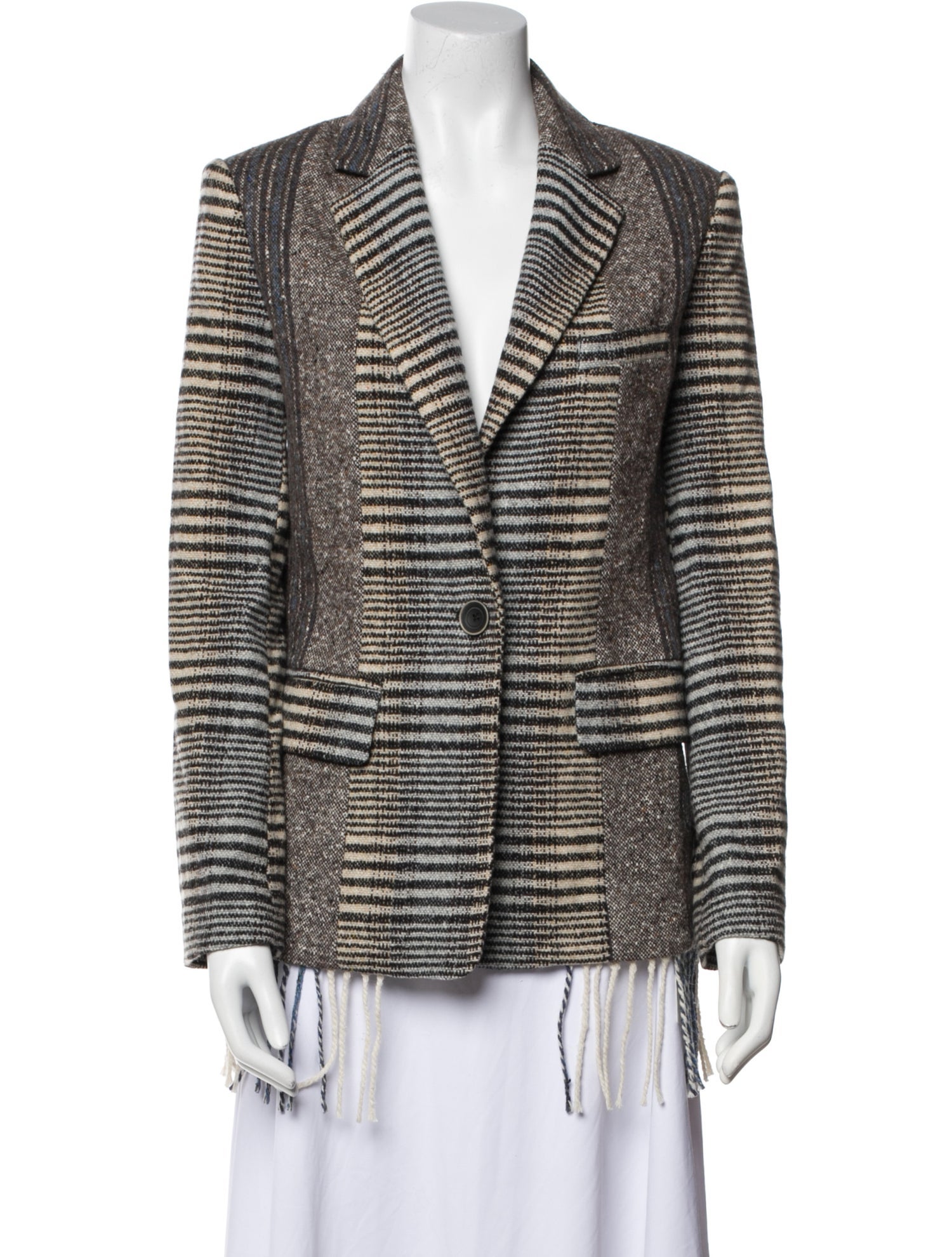 RHODE Wool Plaid Print Blazer w/ Tags