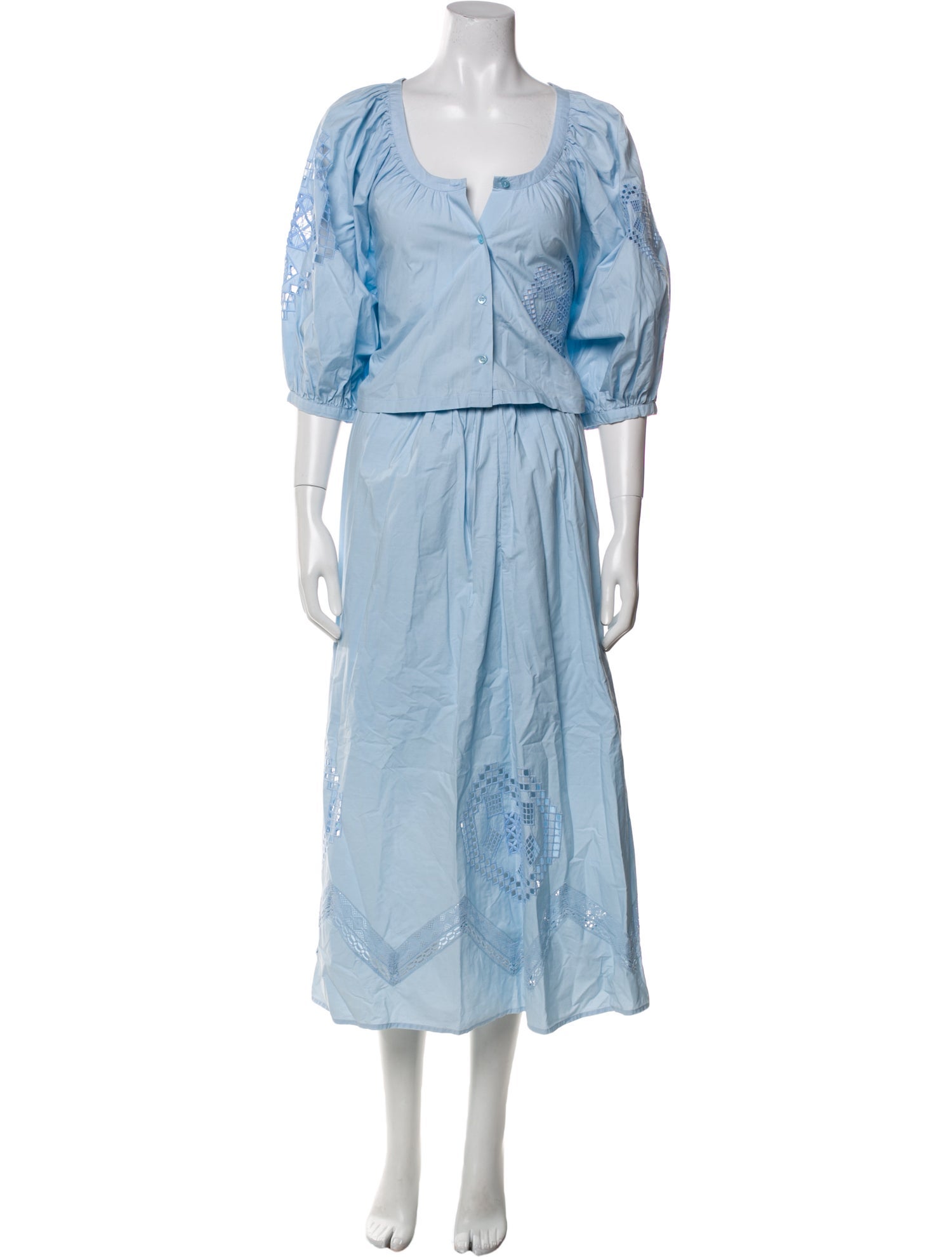 RHODE Embroidered Accent Skirt Set