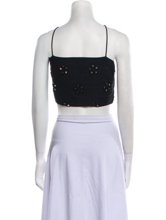 RHODE Square Neckline Sleeveless Crop Top