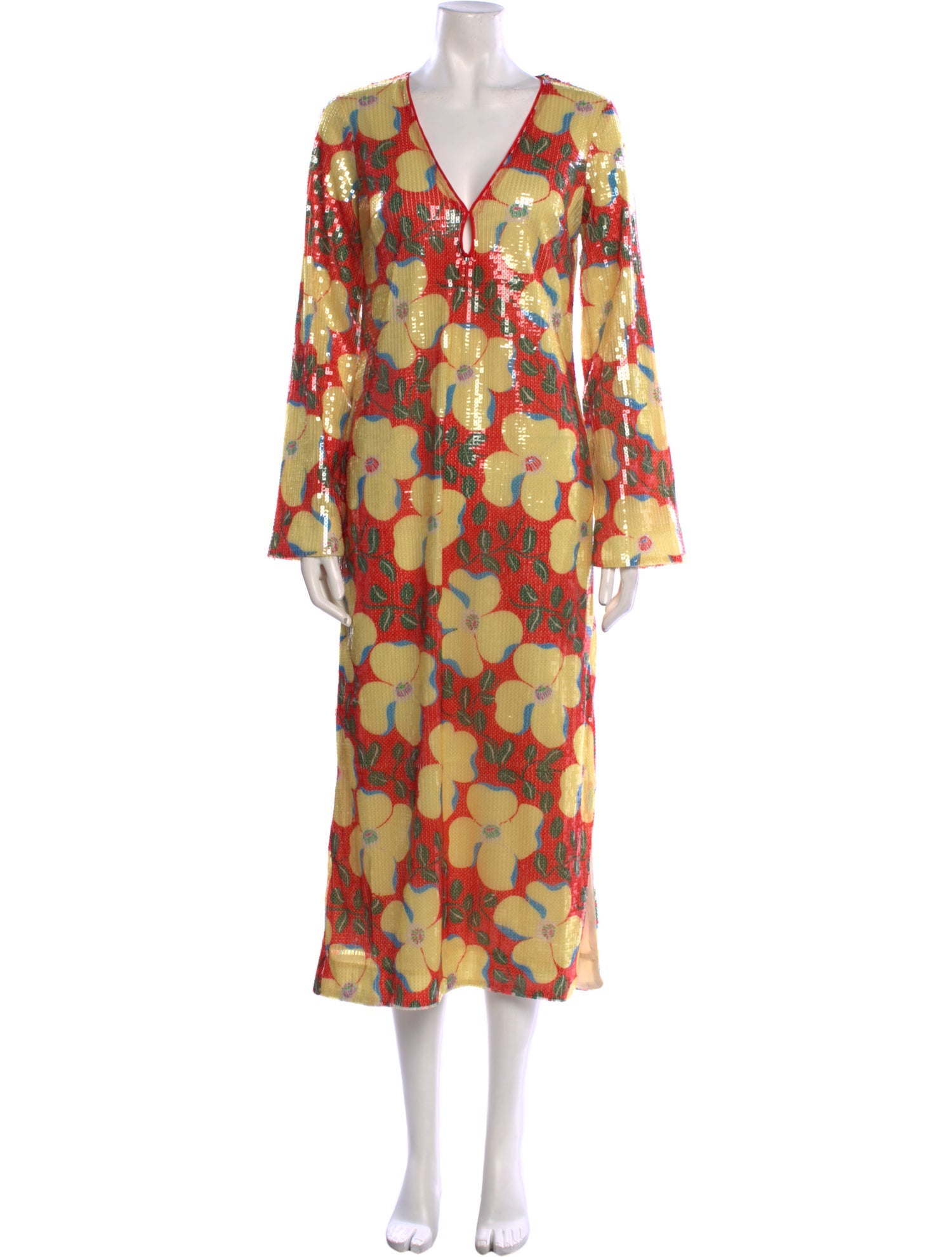 RHODE Floral Print Long Dress w/ Tags