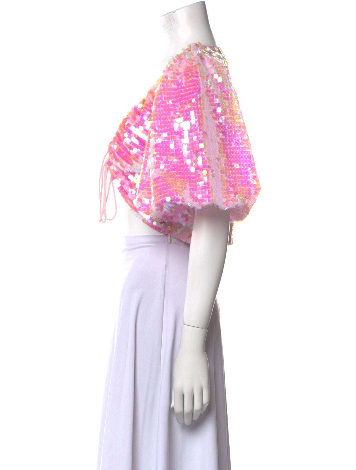 RHODE Floral Print V-Neck Crop Top