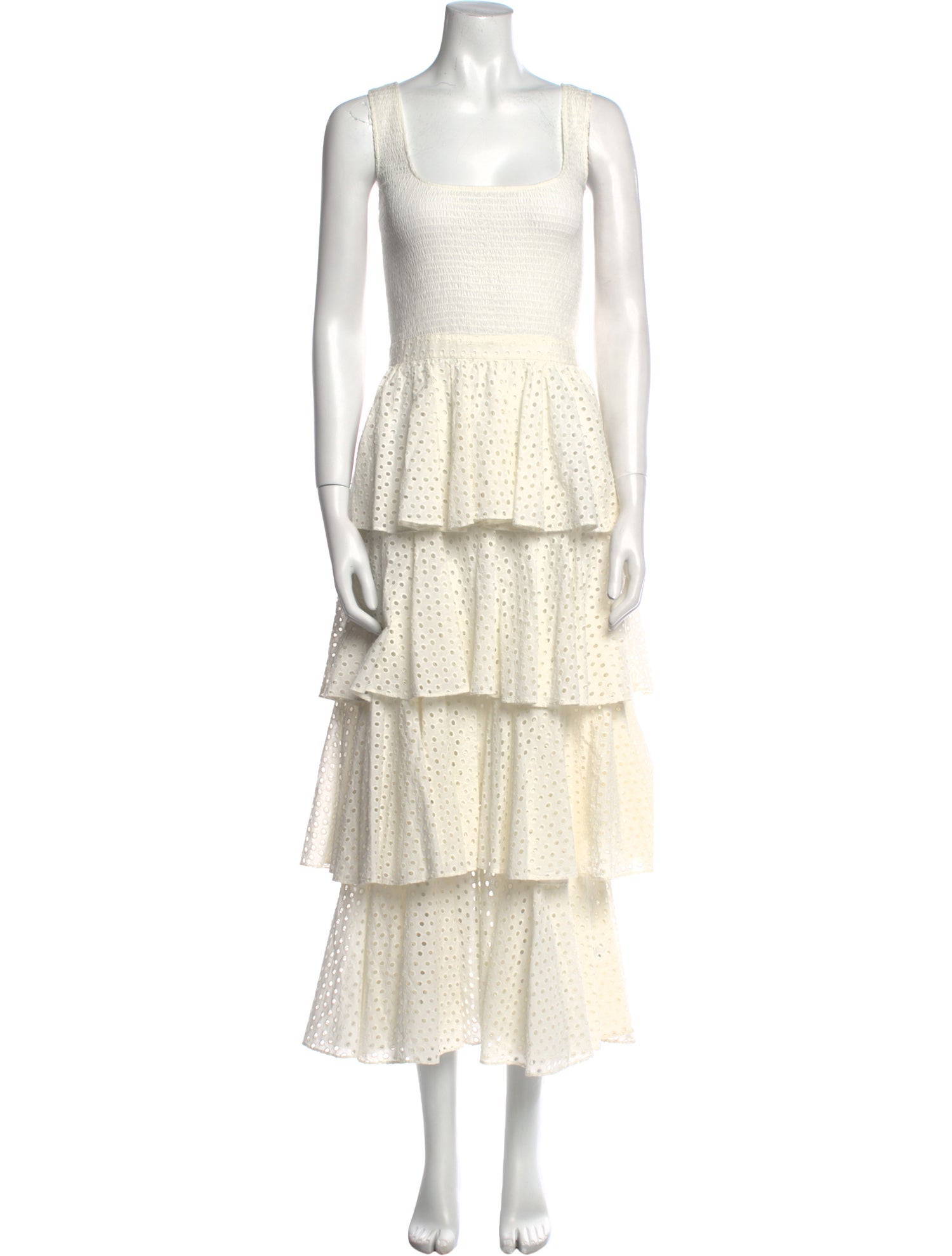 RHODE Square Neckline Long Dress