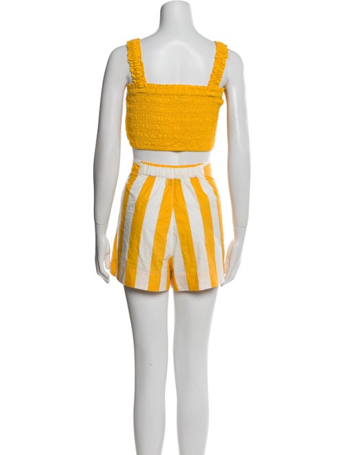 RHODE Striped Pleated Accents Skirt Set