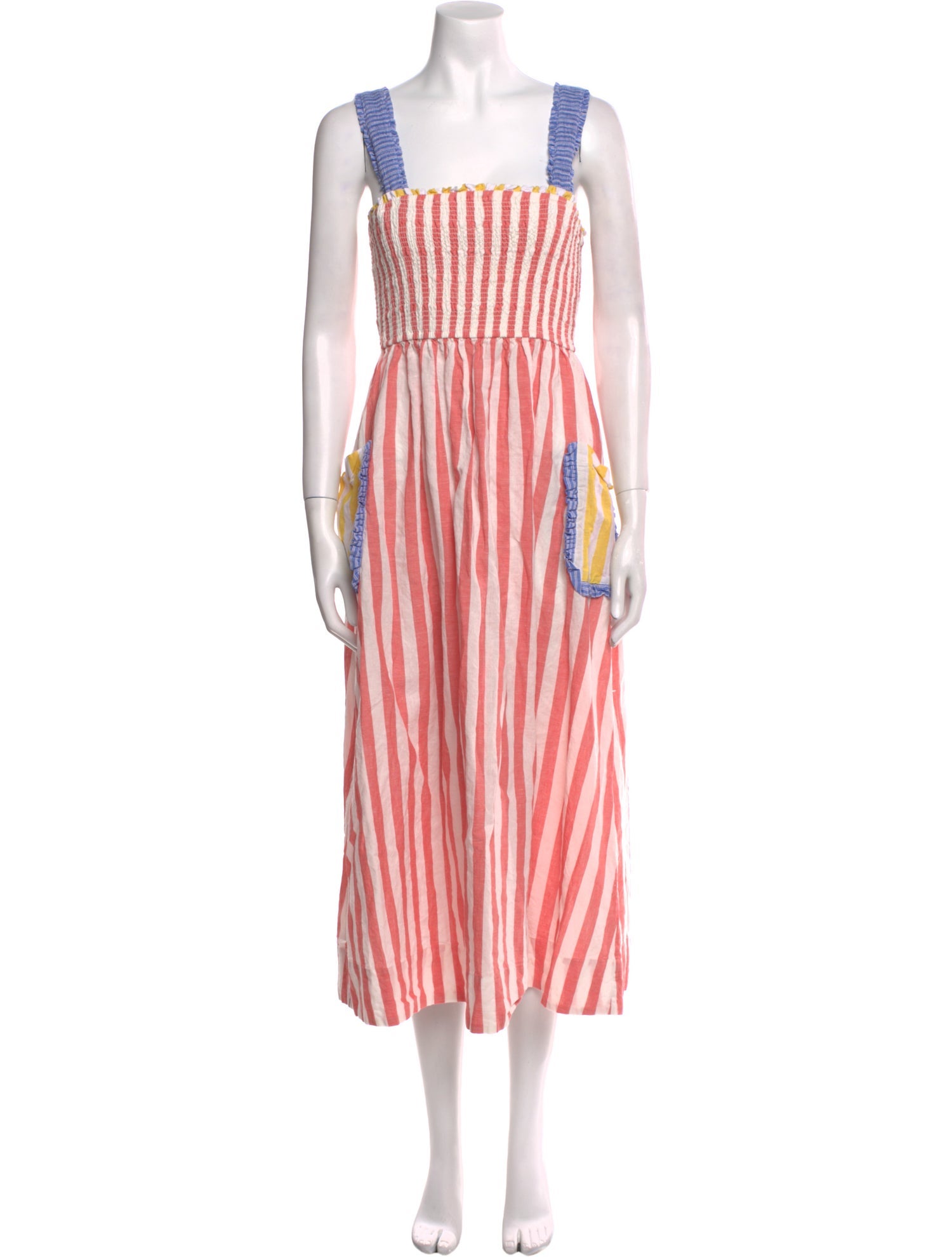 RHODE Striped Long Dress