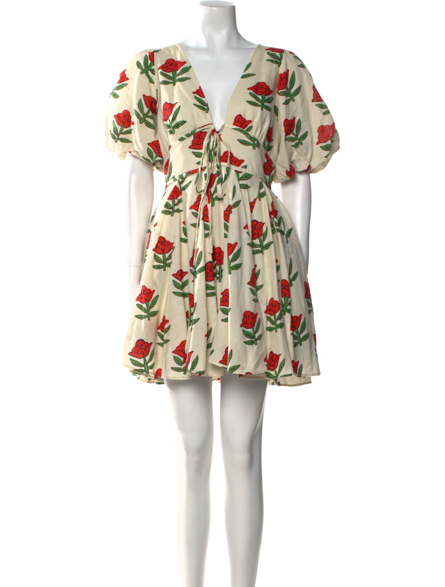 RHODE Floral Print Mini Dress