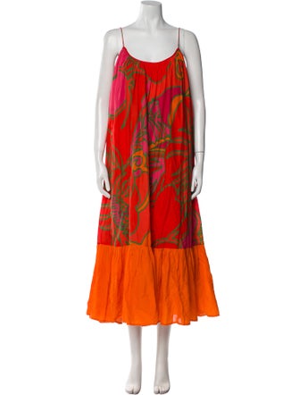 RHODE Printed Long Dress