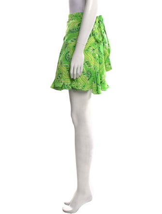 RHODE Floral Print Mini Skirt