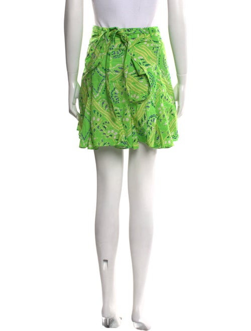 RHODE Floral Print Mini Skirt