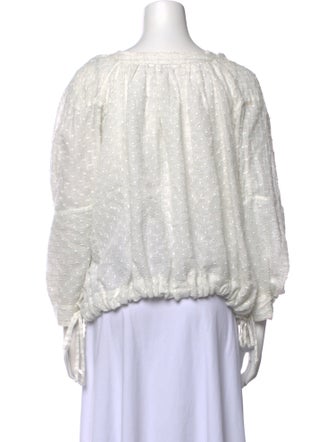 RHODE V-Neck Three-Quarter Sleeve Crop Top