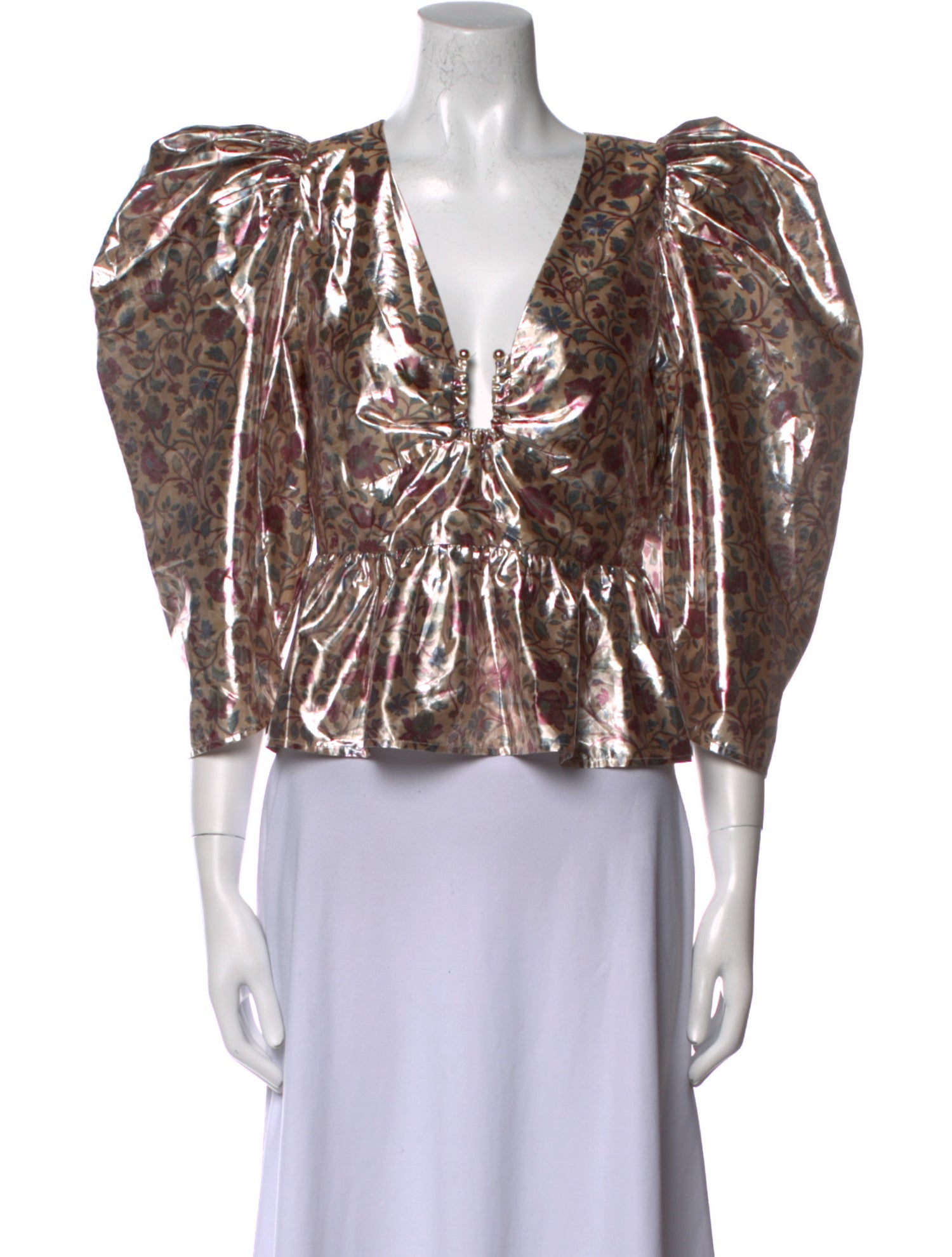 RHODE Printed V-Neck Crop Top w/ Tags