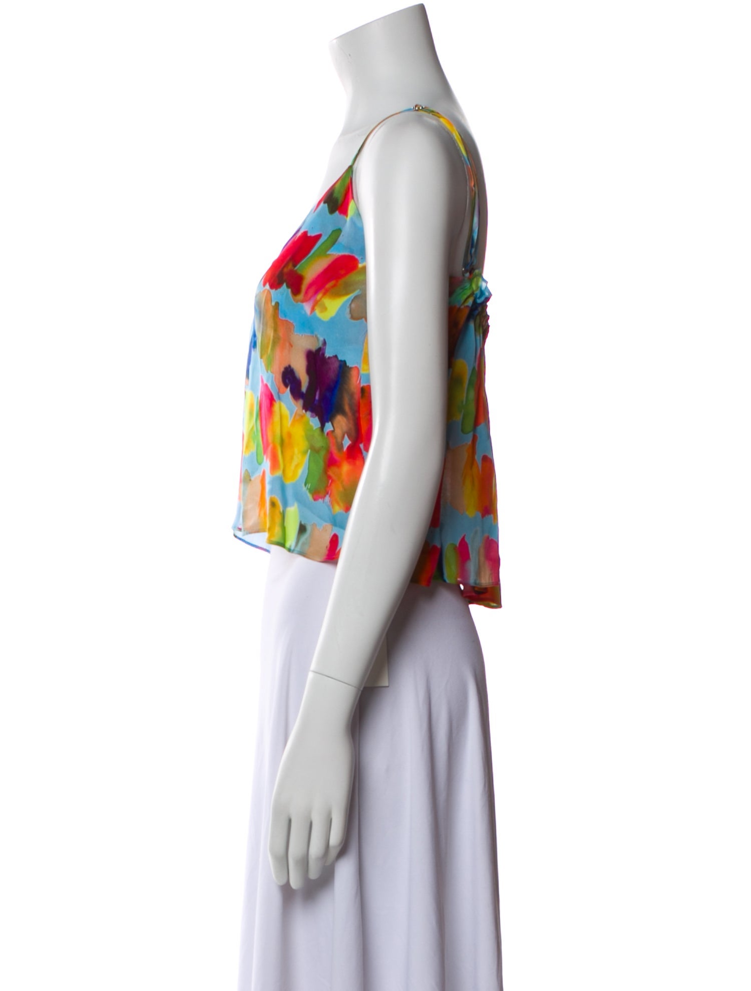 RHODE Printed V-Neck Crop Top