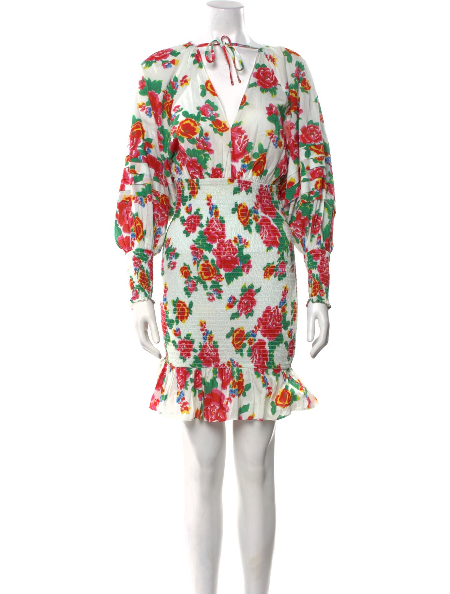 RHODE Floral Print Mini Dress