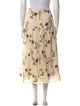 RHODE Floral Print Midi Length Skirt