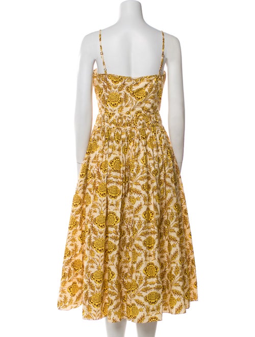 RHODE Paisley Print Midi Length Dress