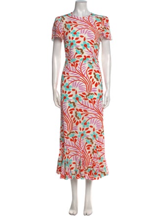 RHODE Floral Print Long Dress