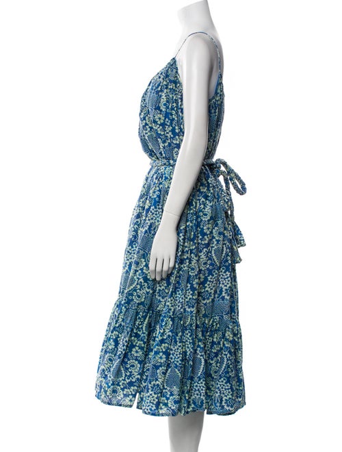 RHODE Floral Print Midi Length Dress