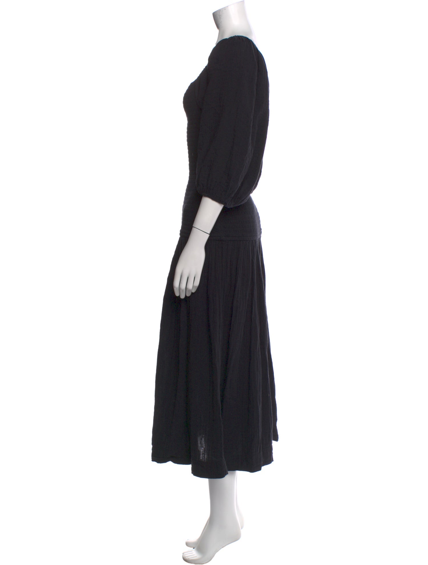 RHODE Square Neckline Midi Length Dress