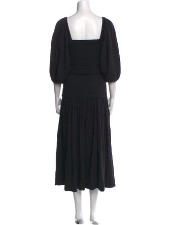 RHODE Square Neckline Midi Length Dress