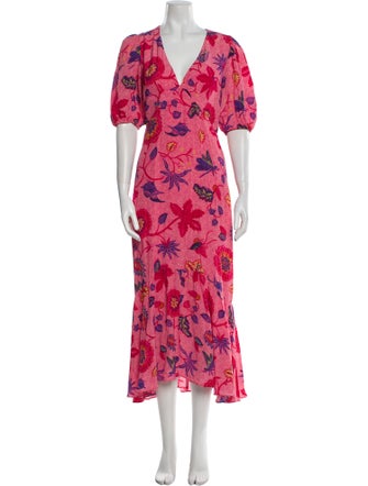 RHODE Floral Print Long Dress