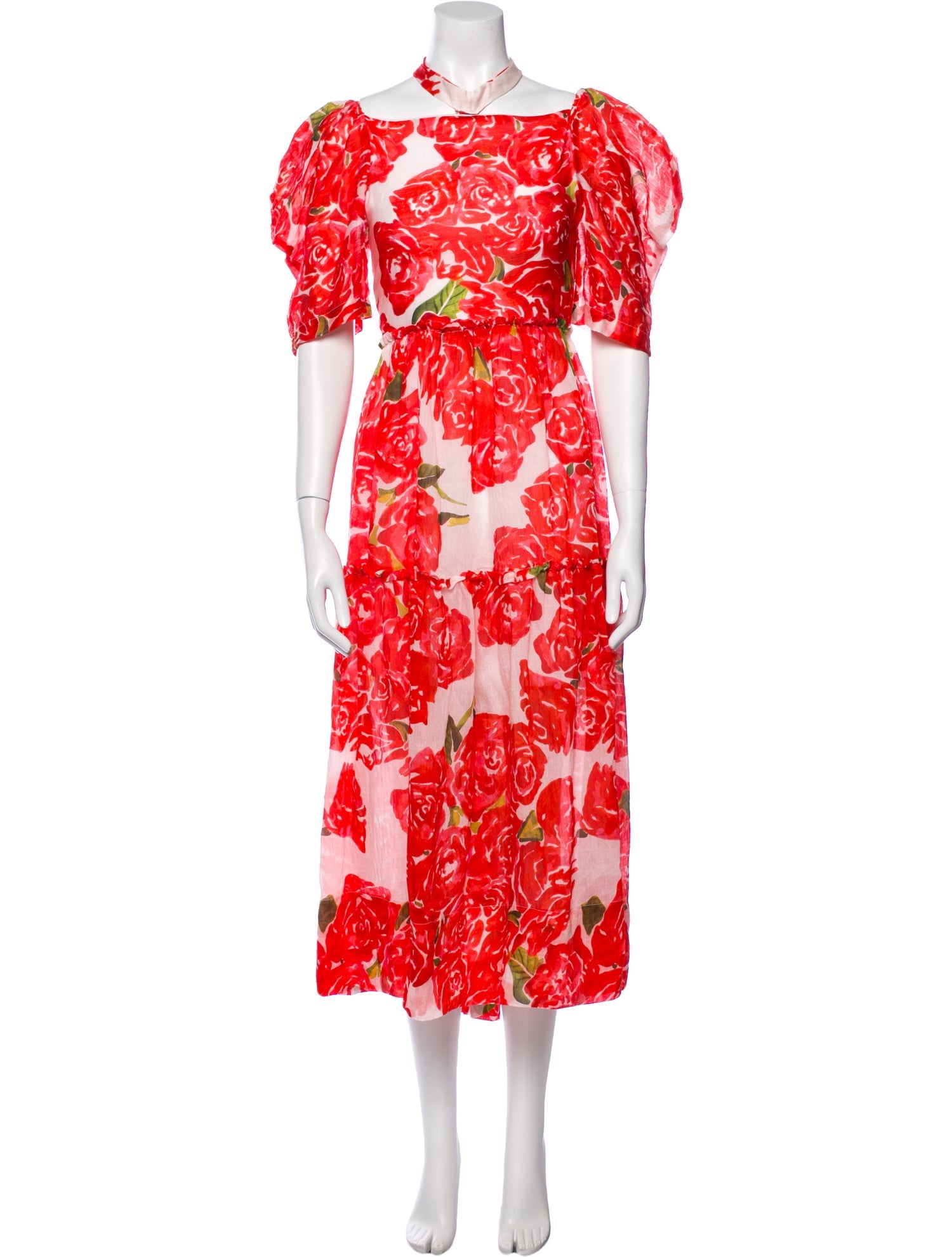 RHODE Floral Print Long Dress