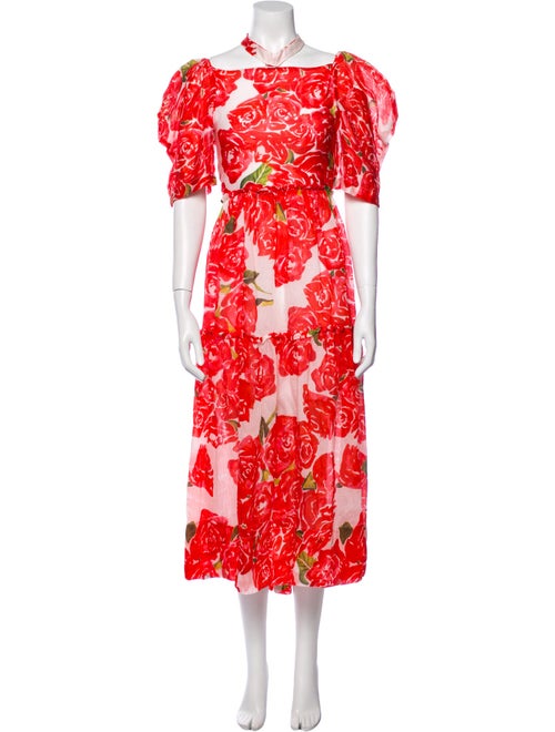 RHODE Floral Print Long Dress
