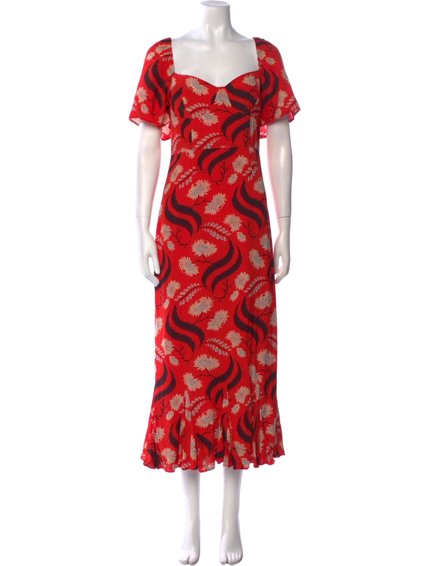 RHODE Floral Print Long Dress