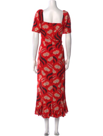 RHODE Floral Print Long Dress