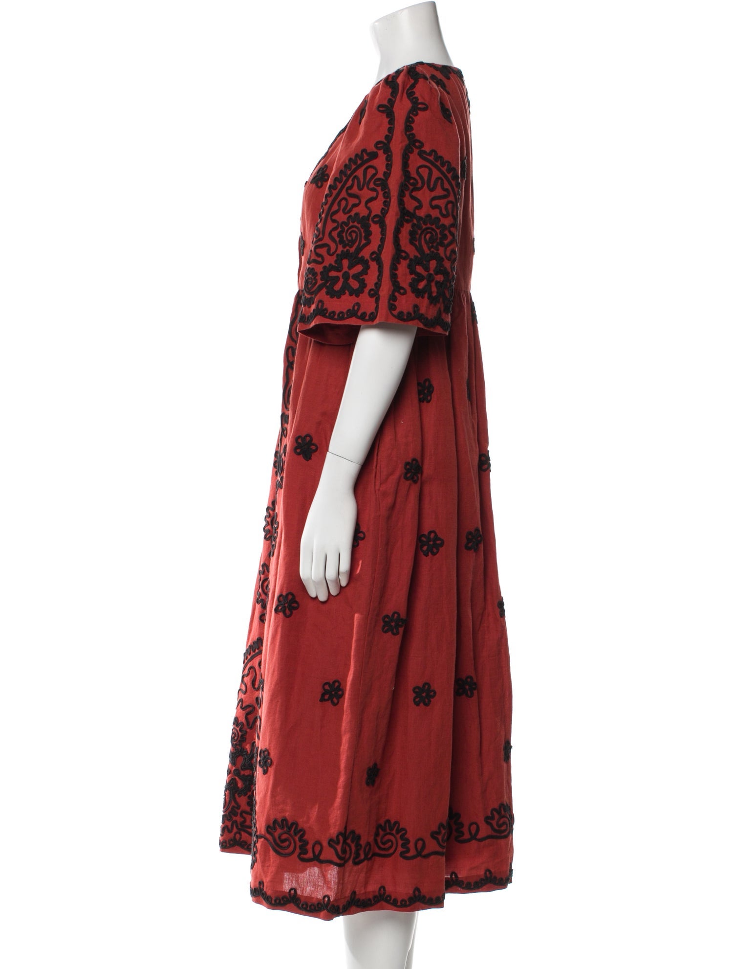 RHODE Printed Midi Length Dress