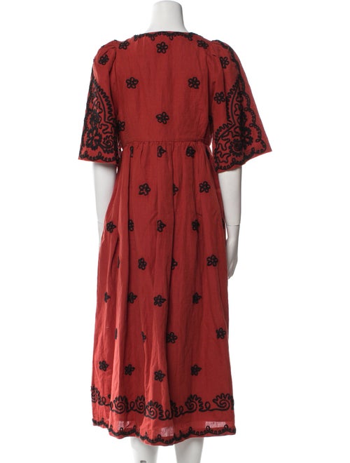 RHODE Printed Midi Length Dress