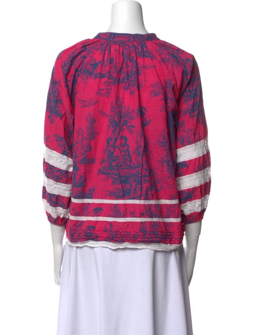 RHODE Printed V-Neck Blouse