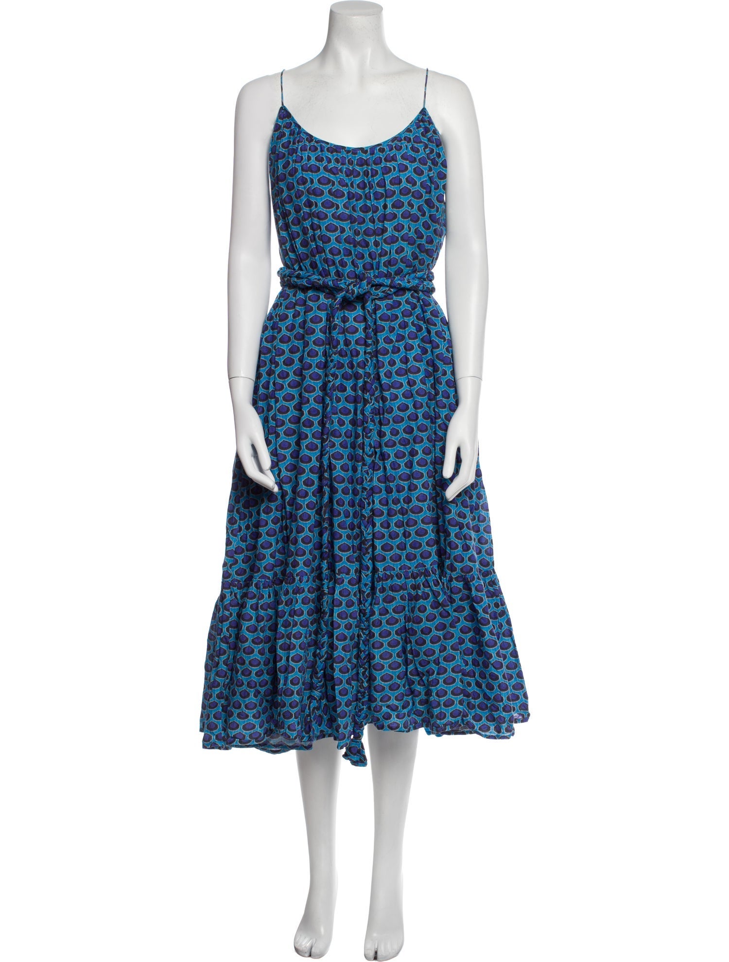 RHODE Floral Print Midi Length Dress