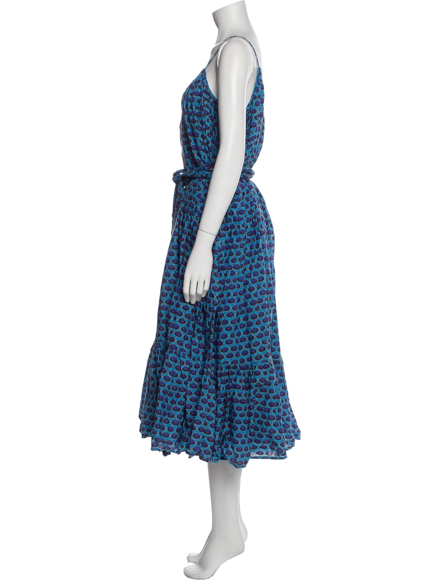 RHODE Floral Print Midi Length Dress