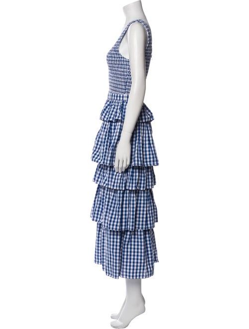 RHODE Plaid Print Long Dress