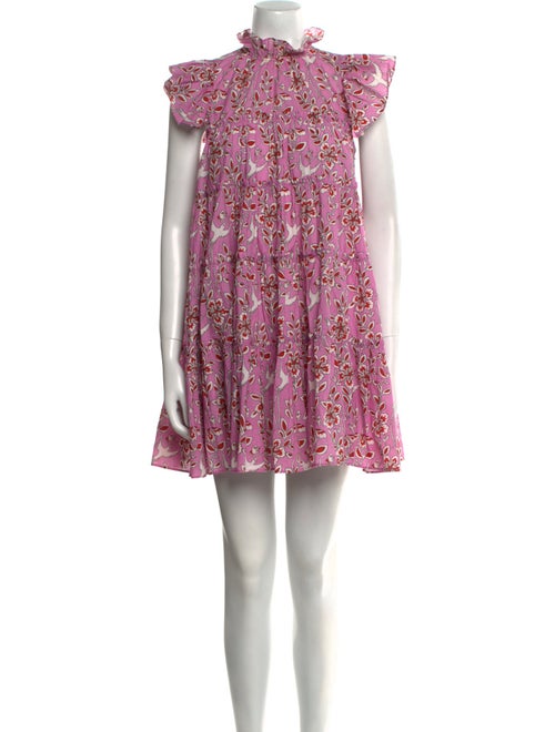 RHODE Floral Print Mini Dress