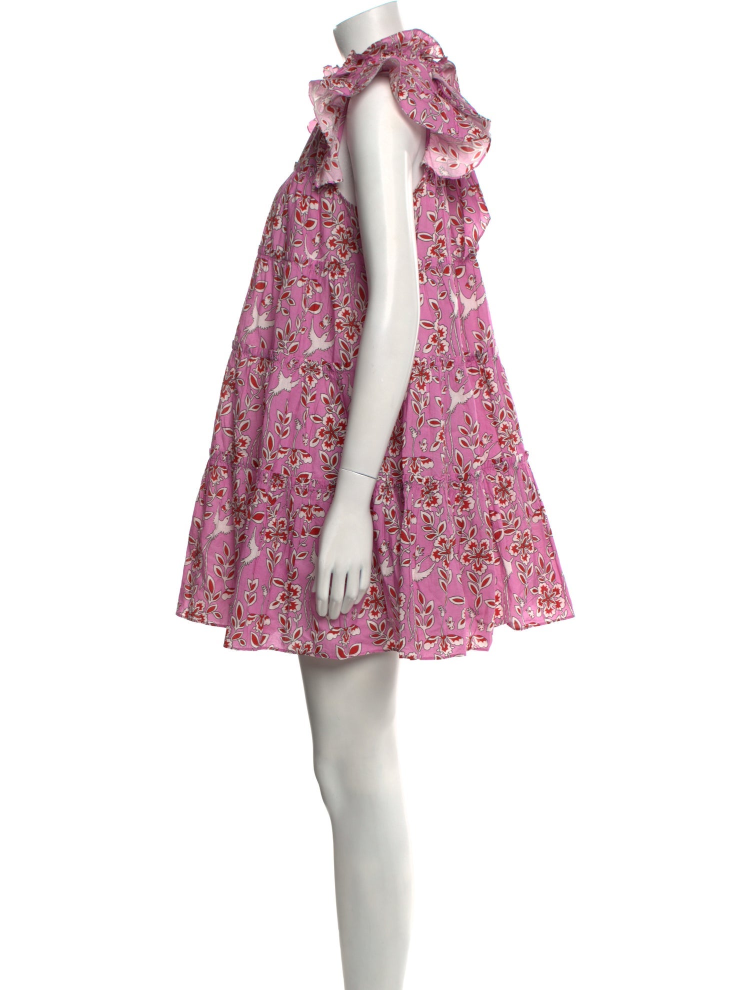 RHODE Floral Print Mini Dress