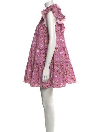 RHODE Floral Print Mini Dress