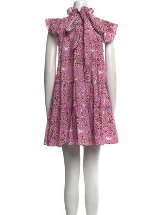 RHODE Floral Print Mini Dress