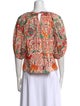RHODE Printed Bateau Neckline Blouse